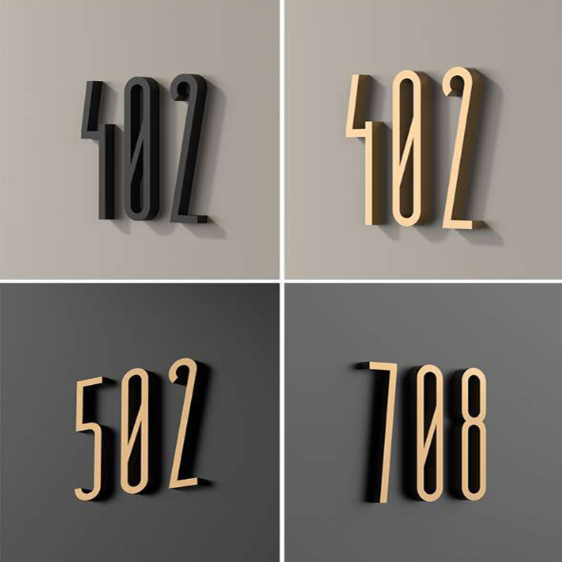 3d Modern style numbers 7x1.5cm Customised Unit Sign door sign/unit ...