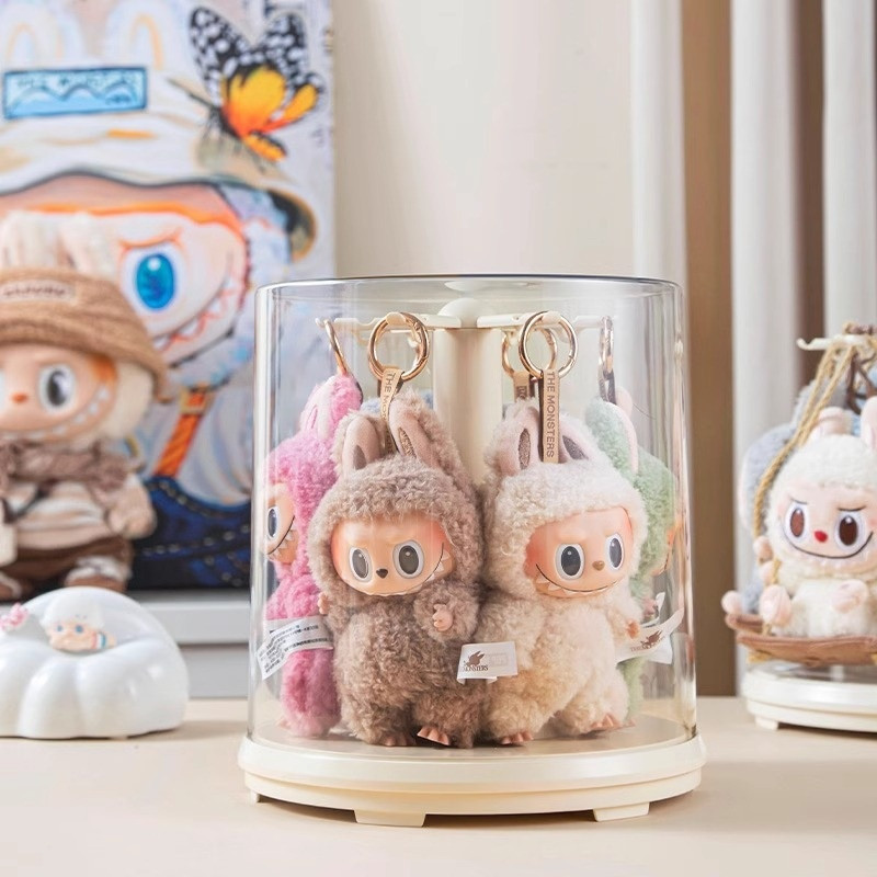 Labubu Pendant Display Box Rotating Transparent labubu Plush Doll Doll ...