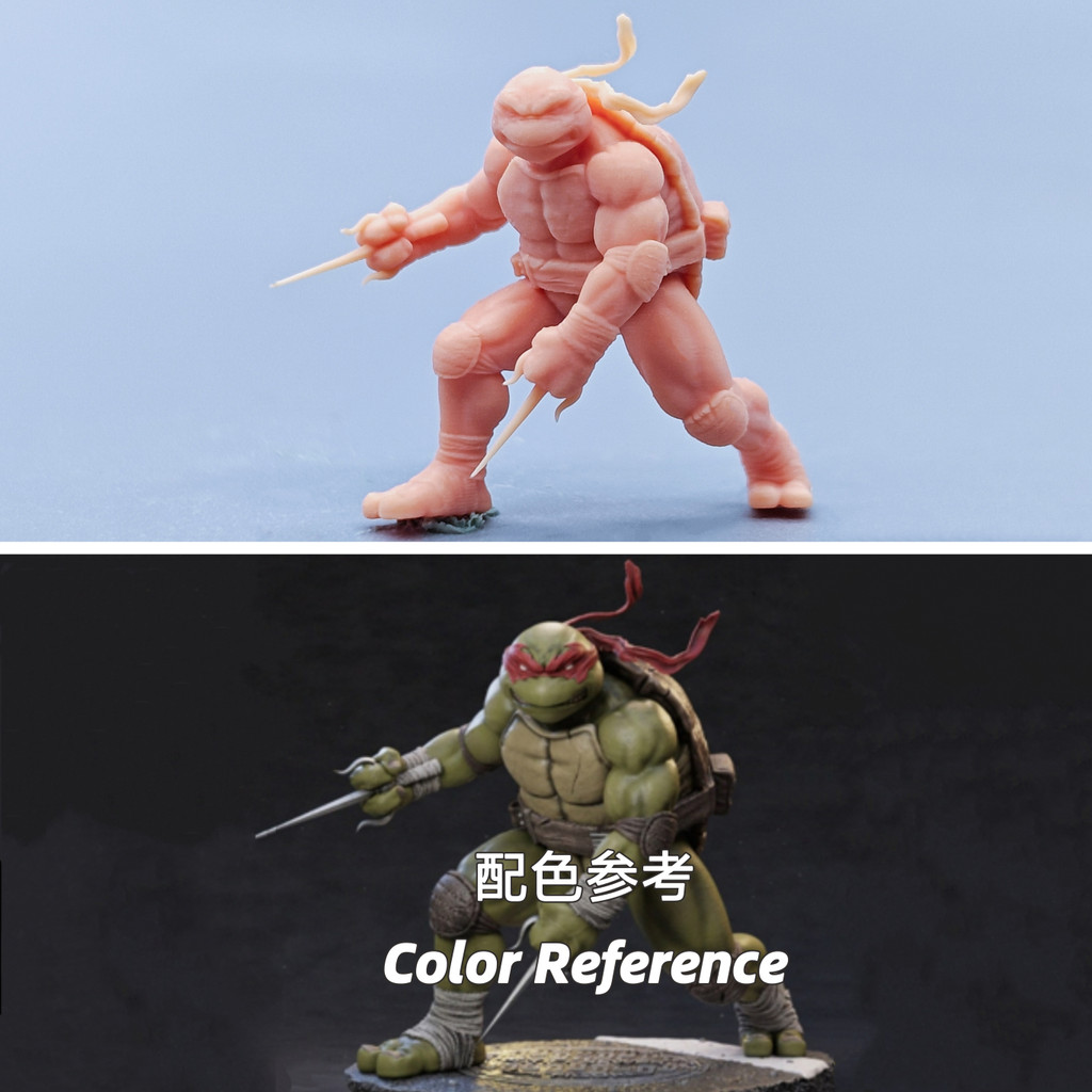 [Uh Hum Model] 1: 64 Doll 1: 43 Miniature White Model Ninja God Turtle ...