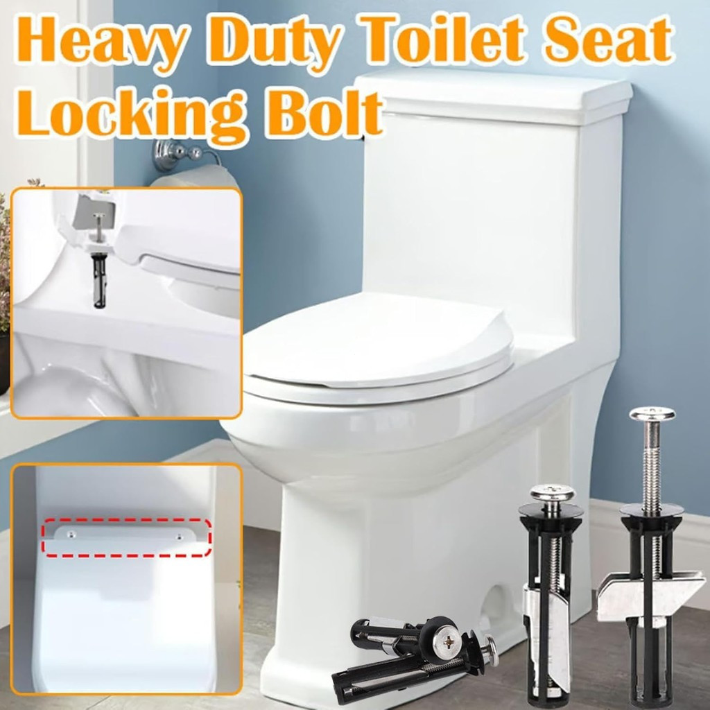 1 Set Toilet Seat Screws Replacement Kit – Universal Heavy-Duty Stainless Steel Fastener Bolts For Most Toilets