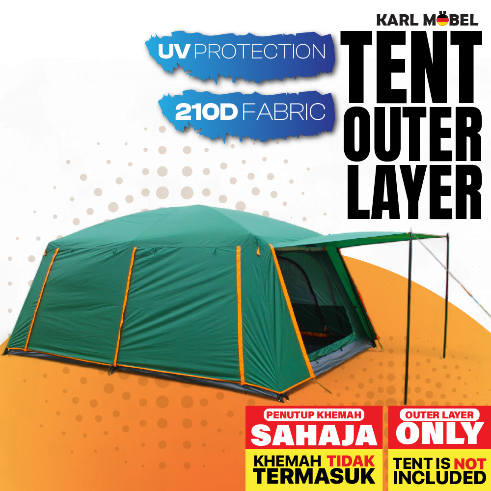 Camping Tent Cover Outer Layer Only Waterproof 5 8 12 Persons Outdoor ...
