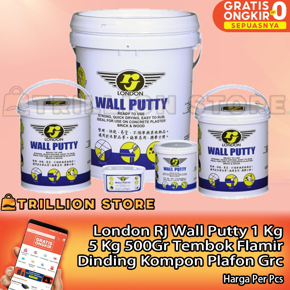 Rj London Wall Putty Putty 1 Kg Kilogram Wall Flamir Wood Wall Putty ...
