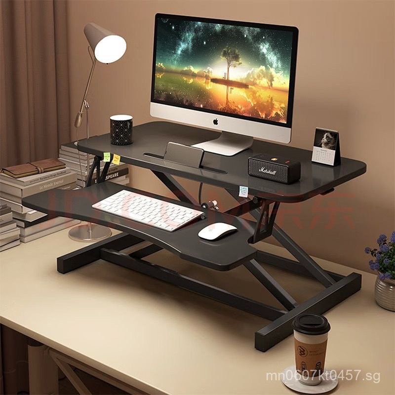 Height Adjustable Laptop Desk Computer Standing Pneumatic Hydraulic ...