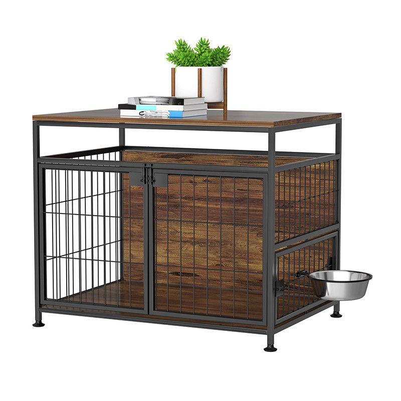 【SHIP FROM SG】Dog cages - Metal Dog Crate for Samll&Medium Pets Wooden ...