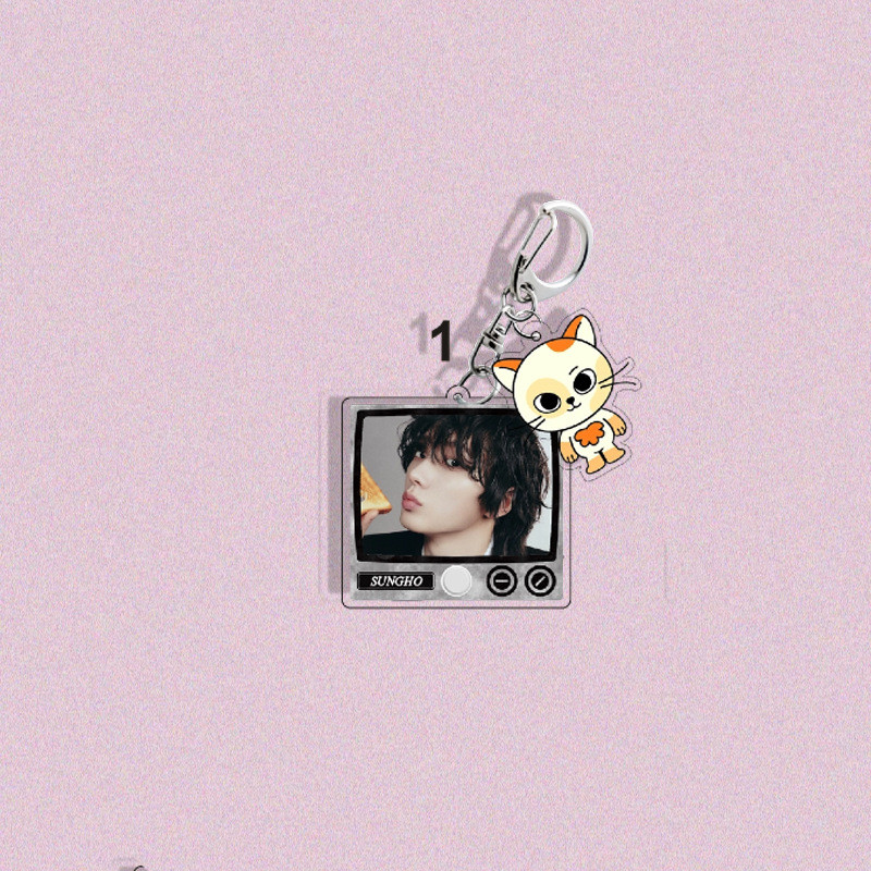 BOY NEXT DOOR BBNEXDO Light Stick Acrylic Keychain Golden Silvery ...