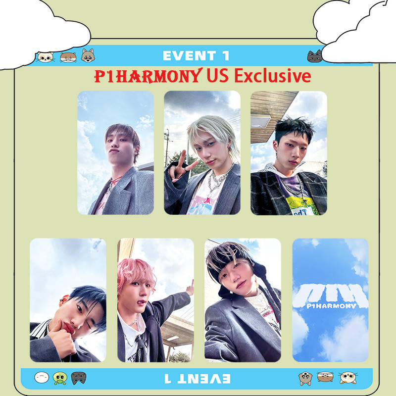 6pcs P1HARMONY DUH! 8th Mini Album Photocards SW KTOWN4U MUSIC