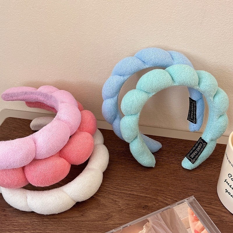 Bando Shellie Korean Fluffy Bulat Stylish Nyaman - Gambar 4
