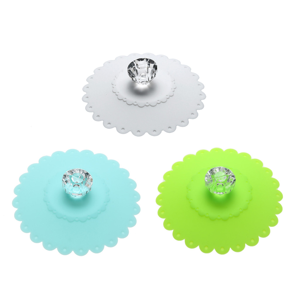 Lace Silicone Diamond Mini lid Cup Lid Thermal Insulation Cup Cover ...