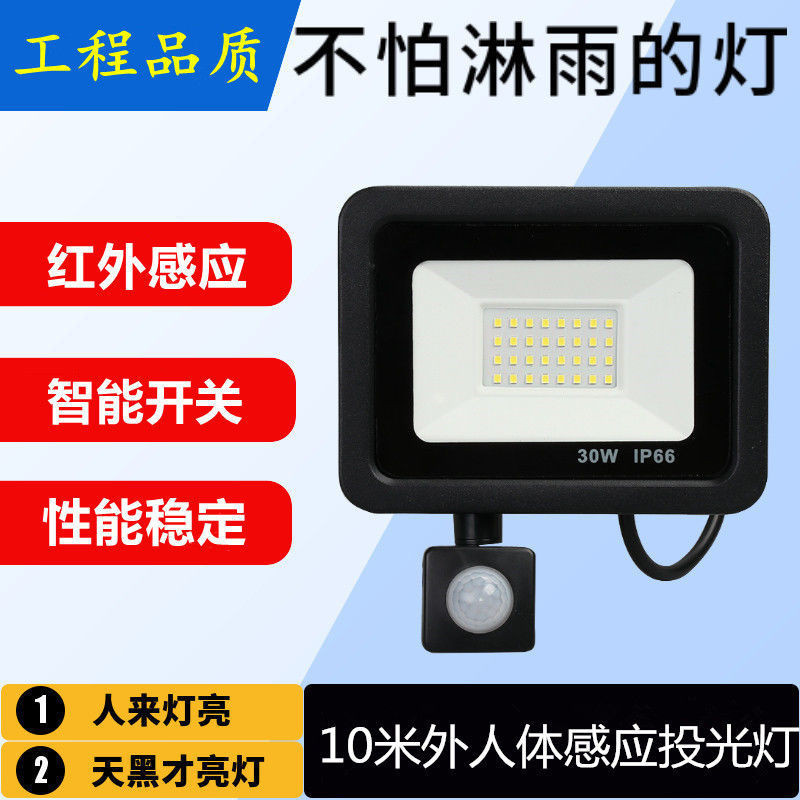LED Infrared Sensor Floodlight Human Body Intelligent Sensor Corridor ...