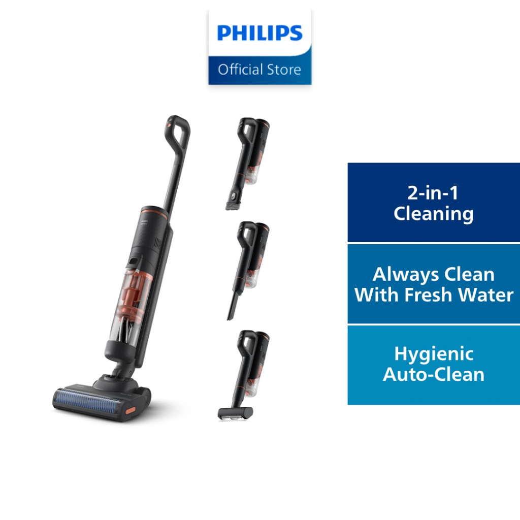 (NEW) PHILIPS AquaTrio Cordless 6000 Series Vacuum & Wash - XW6264/11 ...