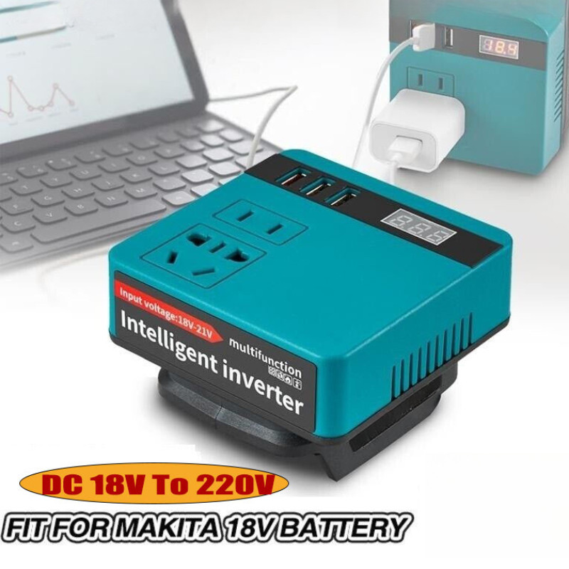 120W Portable Intelligent Power Inverter DC 18V To 220V Inverter ...