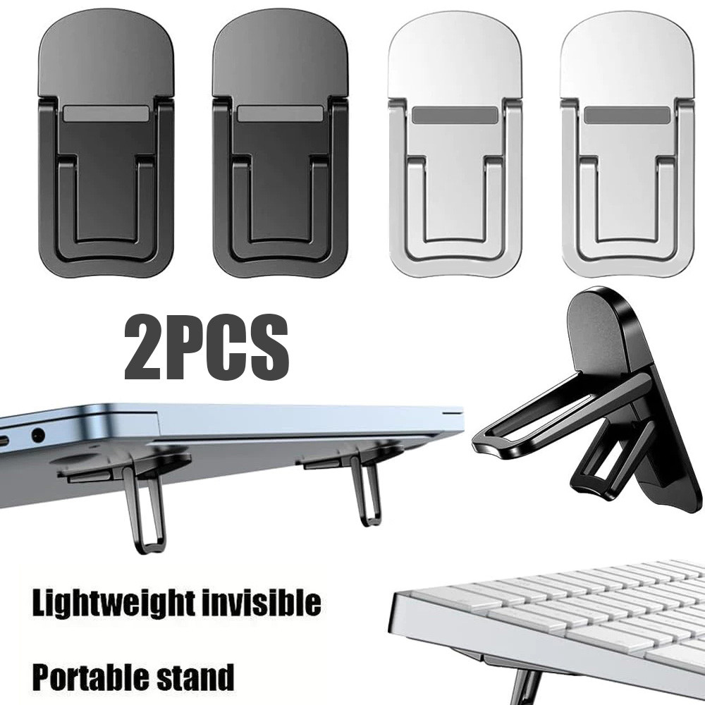 2PCS Mini Foldable Laptop Stand, Portable Computer Keyboard Riser with ...