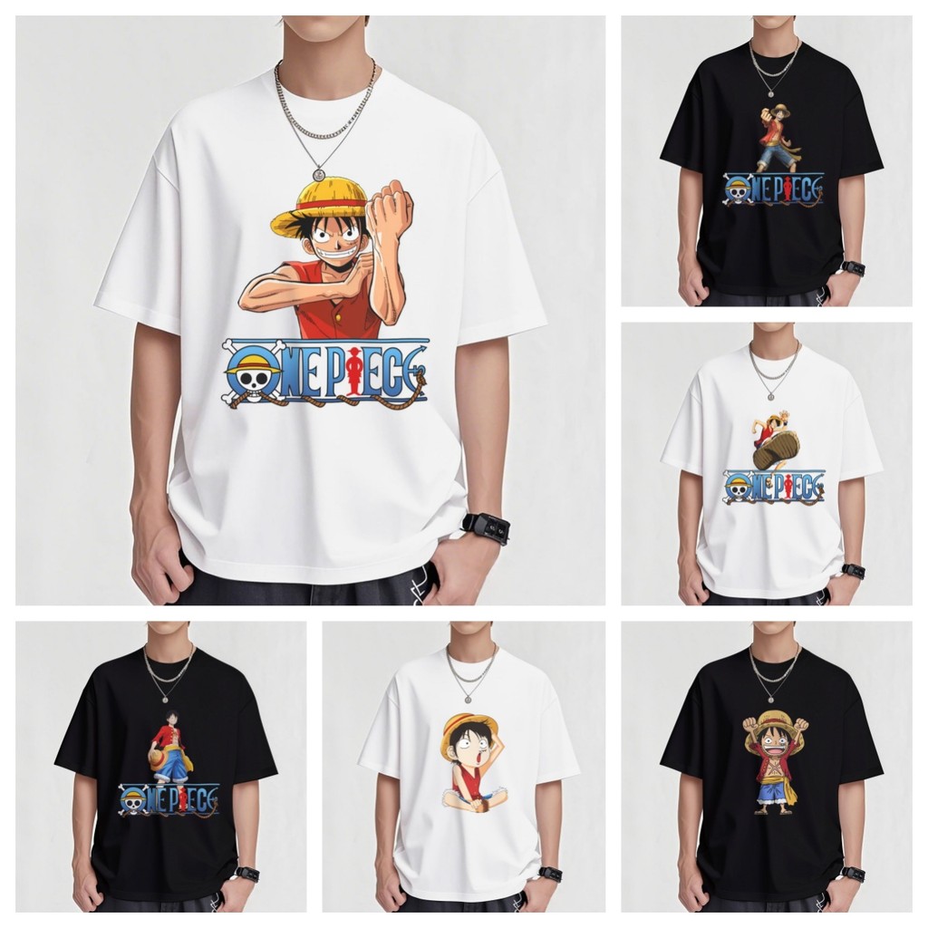 Luffy One Piece T-Shirt Cool Cartoon Pattern Soft And Comfortable ...
