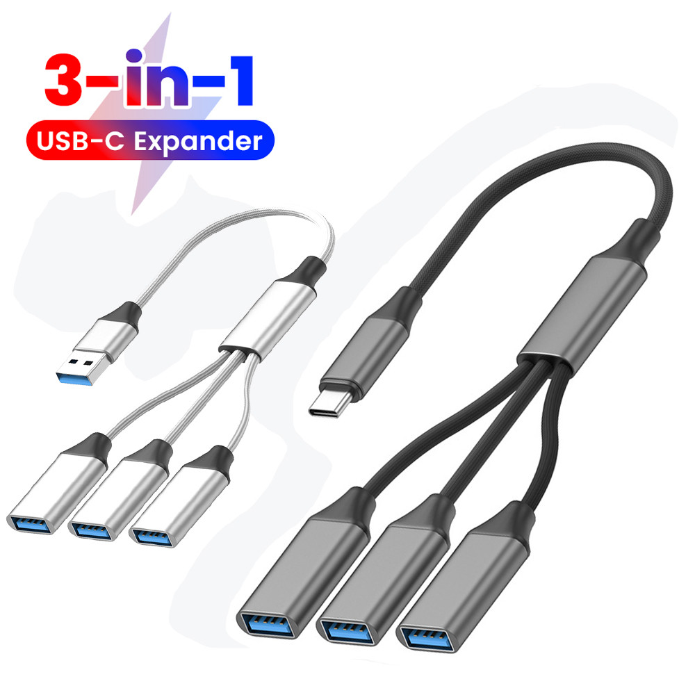Elough 30CM Type-C/USB A Male to Multi USB Female Ports Splitter ...