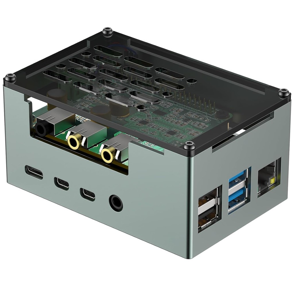 InnoMaker Aluminum Case for Raspberry Pi 4 with 3510 PWM Fan Passive ...