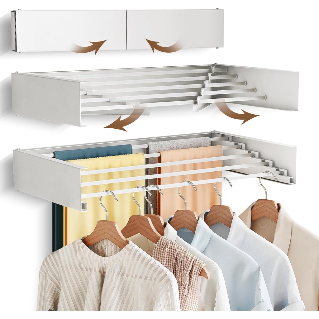 Drying Rack Clothing,Clothes Drying Rack Wall Mounted,Collapsible ...
