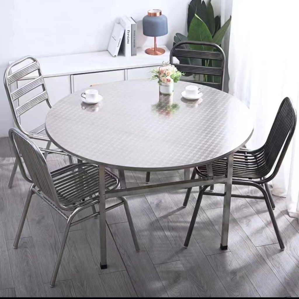 304 stainless steel folding table round table turntable hotel food ...