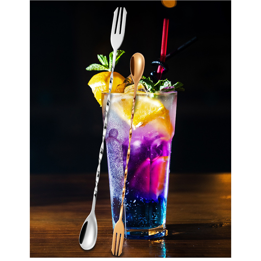 304 Stainless Steel Mixing Bar Spoon Creative Long Handle Stirring Rod ...