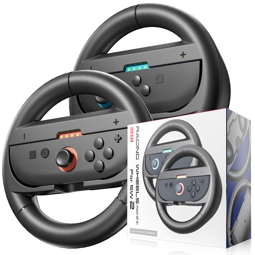 Steering Wheels for Nintendo Switch 2 Console JoyCons, Racing Wheels ...