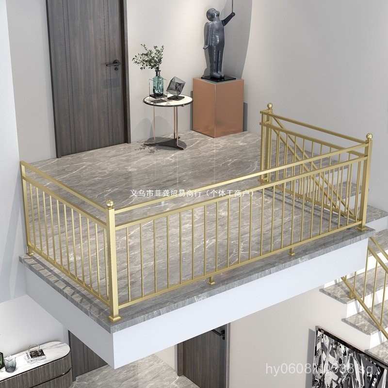 Balcony Indoor Loft Railing Fence Solid Wood Home Modern Corridor Iron ...