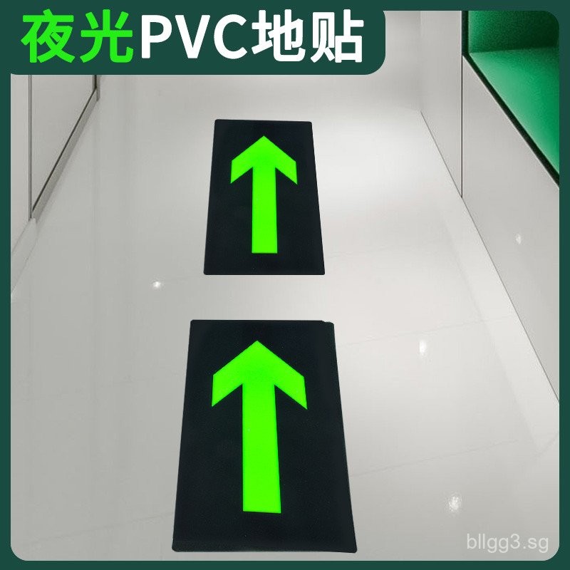Straight Left Turn Arrow Landmark Sticker Safety Exit Sign Luminous ...