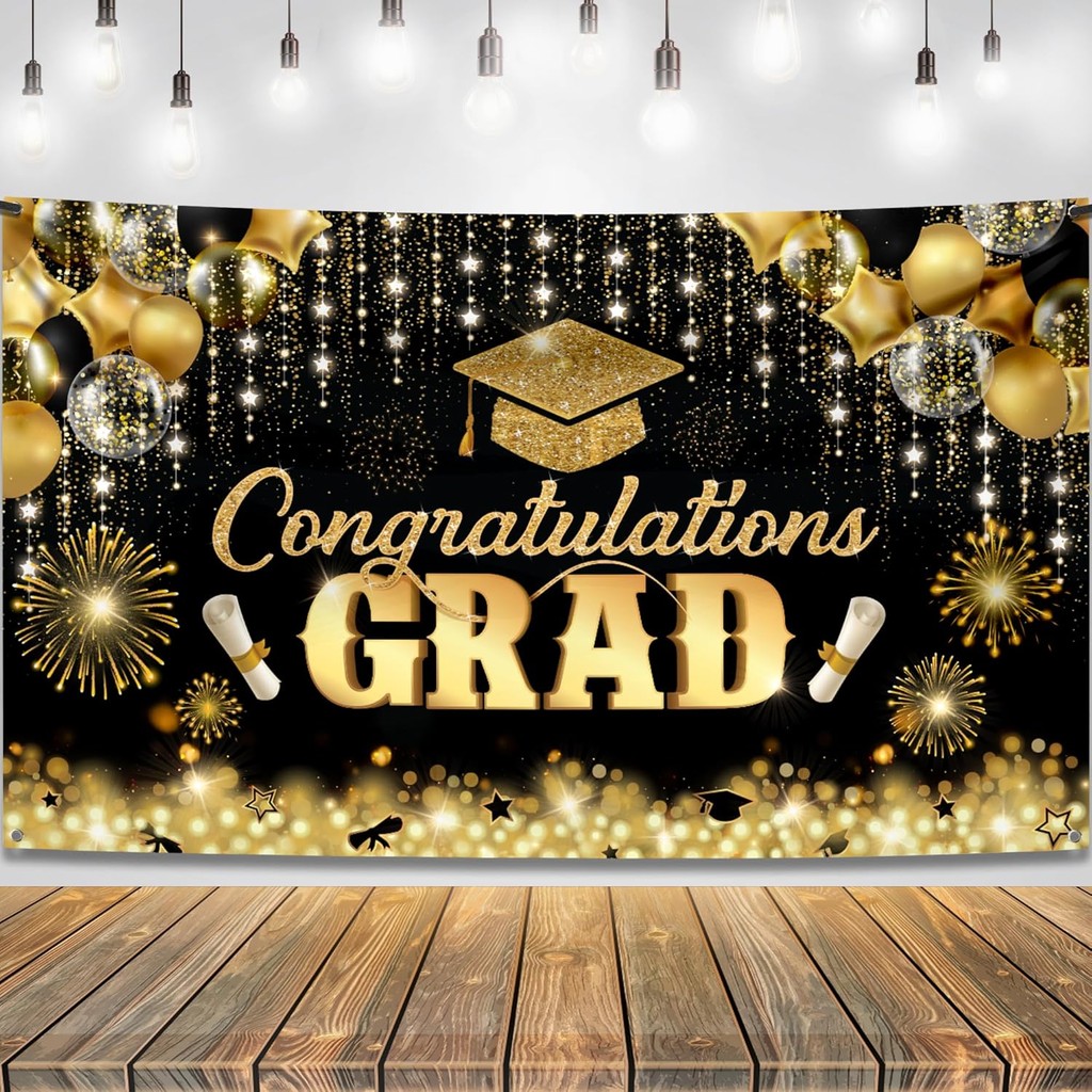 KatchOn, Large Graduation Backdrop - 72x12 Inch | Congrats Grad Banner ...