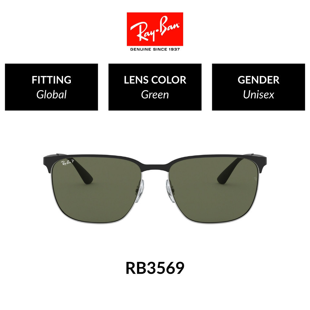 Ray-Ban RB3569 90049A Unisex Global DesignSunglasses Size 59mm | Shopee ...