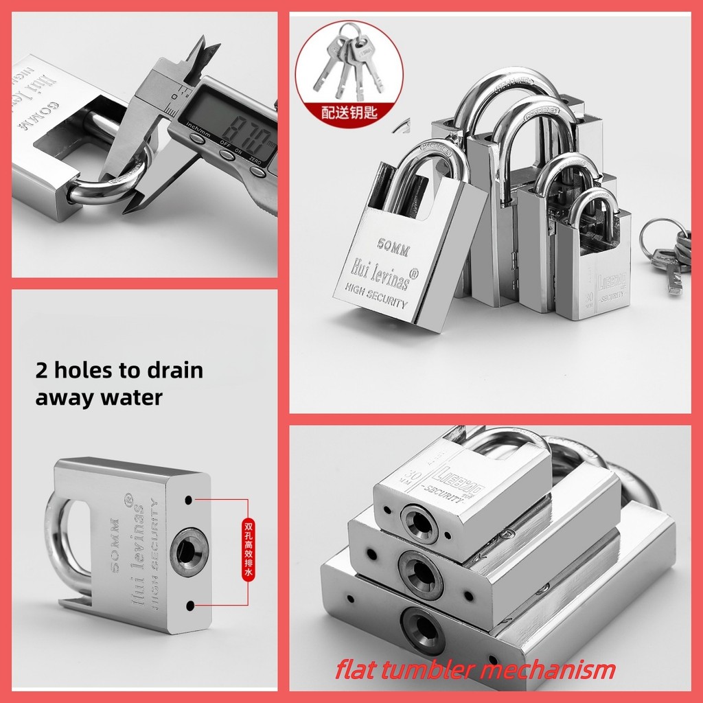 steel half surrounded anti-snipping padlock/prying-resistant outdoor ...