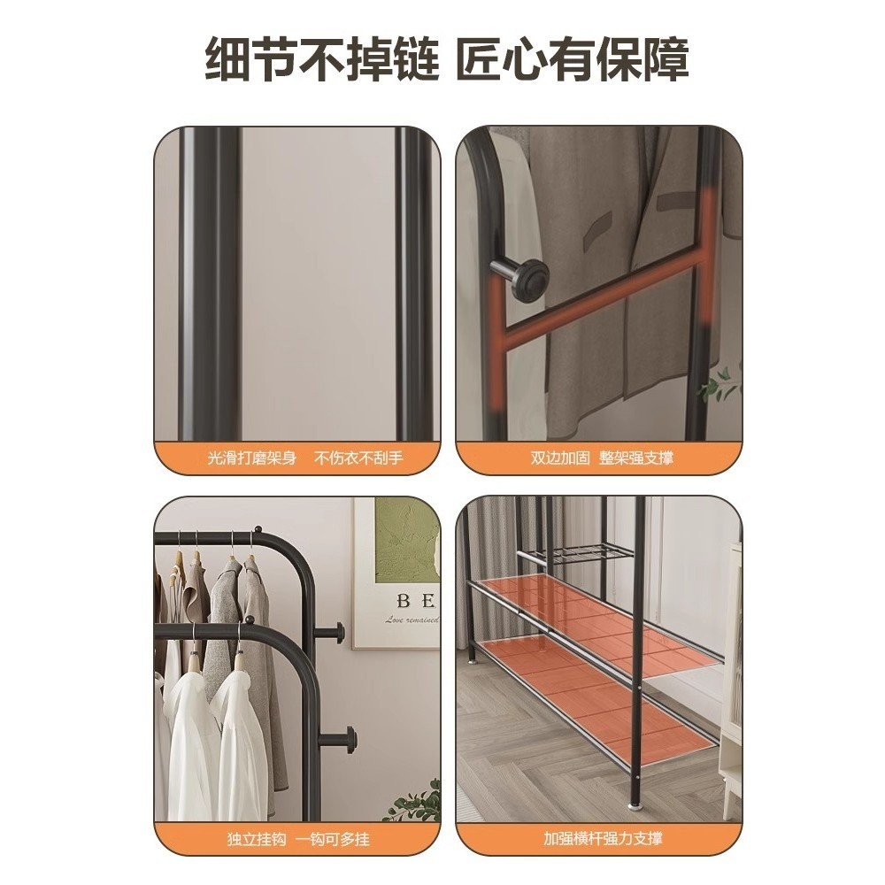 Clothes Drying Rack Floor Folding Indoor Clothes Rack Balcony Bedroom ...