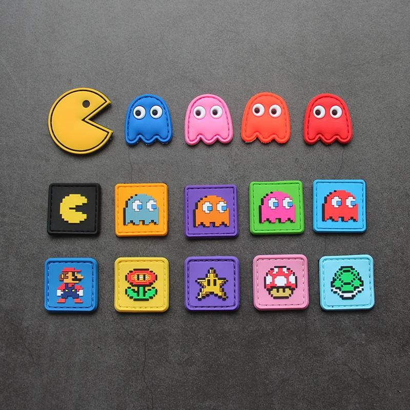 Boutique Three-dimensional PVC Pixel Badge Velcro Sneaker Sticker ...