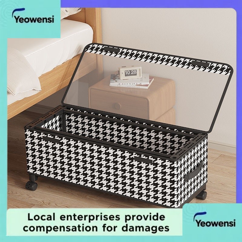 Dormitory bed bottom storage box rental with wheels push-pull clothes ...