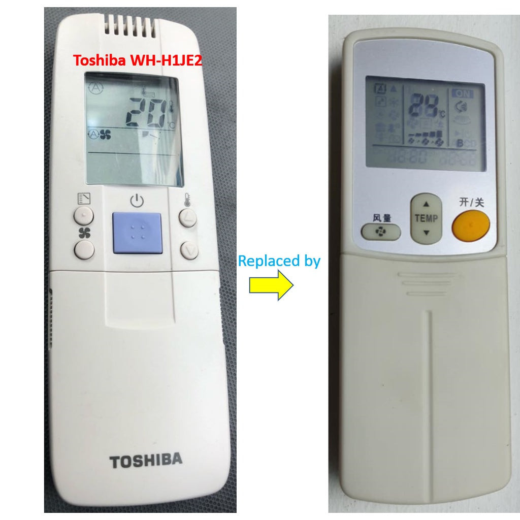 Toshiba aircon remote control WH-H1JE2 replacement | Shopee Singapore
