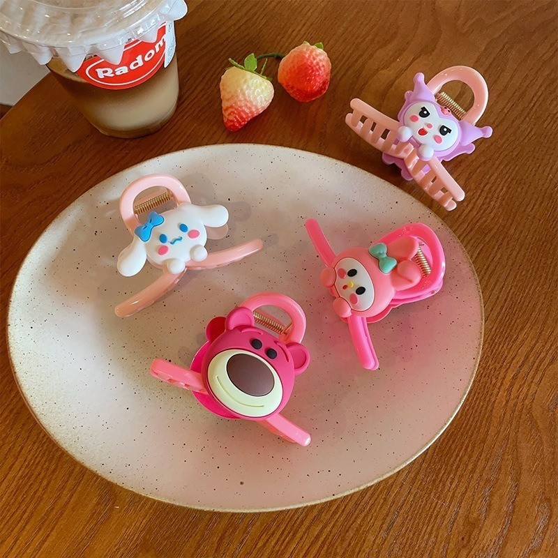 Popmaker shop Cute Korean Style Hair Clips Cartoon Character Hairpins for Women Girls H557 COD - Gambar 3