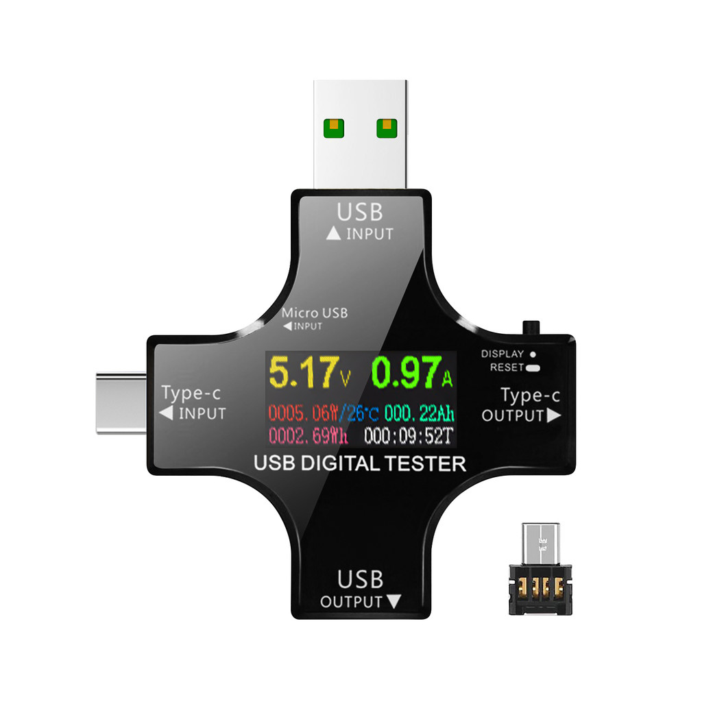 [Fast Ship] 2 in 1 Type C USB Tester with IPS LCD Color Screen USB ...