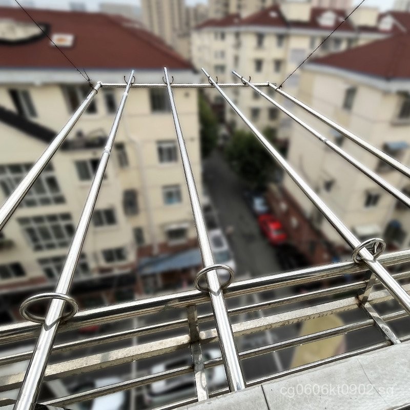 Outdoor Clothes Drying Rod Quilt Thickened Gantry Balcony No-Drill ...