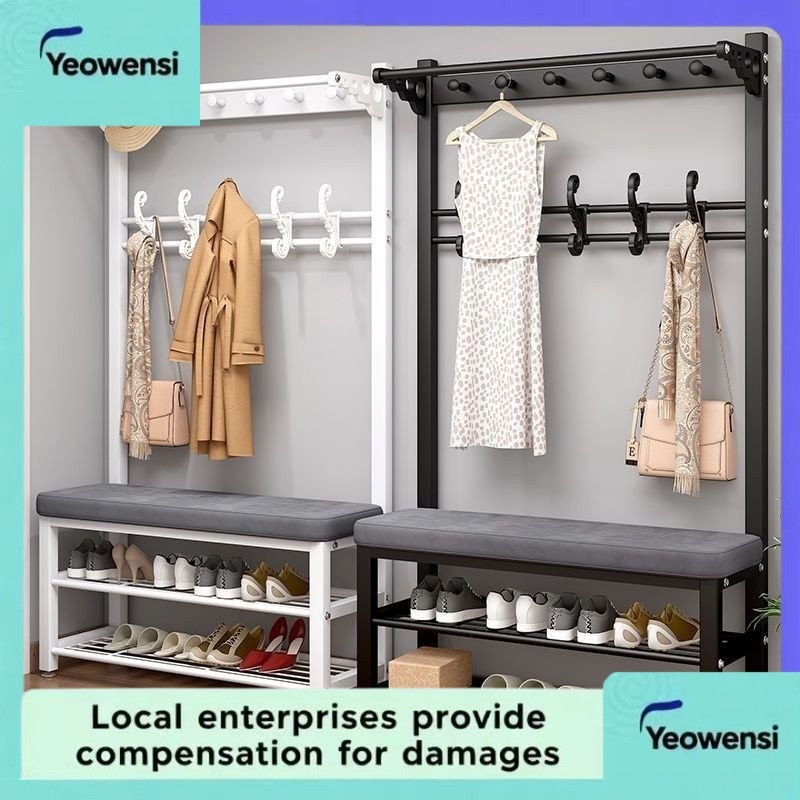 Shoes, stools, household simple and luxurious clothes, hat racks, foyer ...