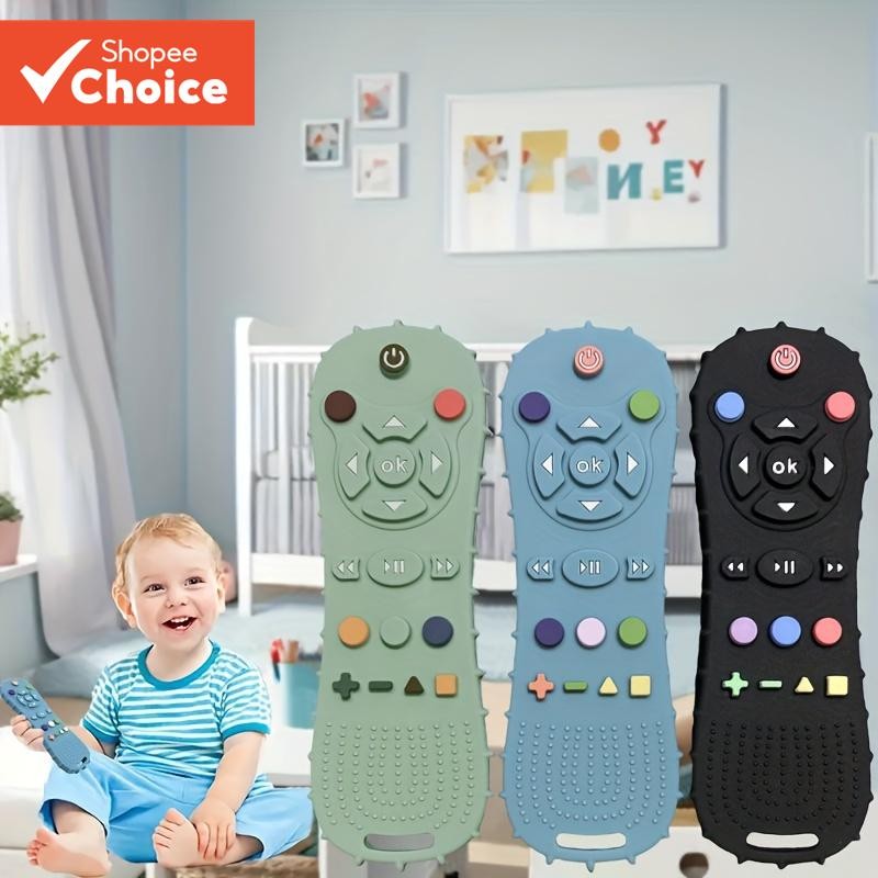1 Silicone Baby Remote Control Teether Food Grade Silicone Teether ...