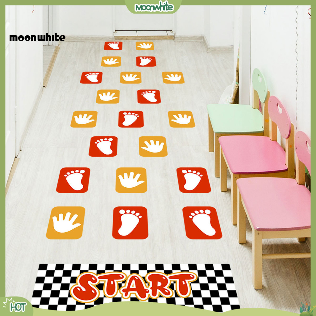 [MOONWHITE] 1 Set Sensory Pathway Floor Decals Safe Training Hand And ...