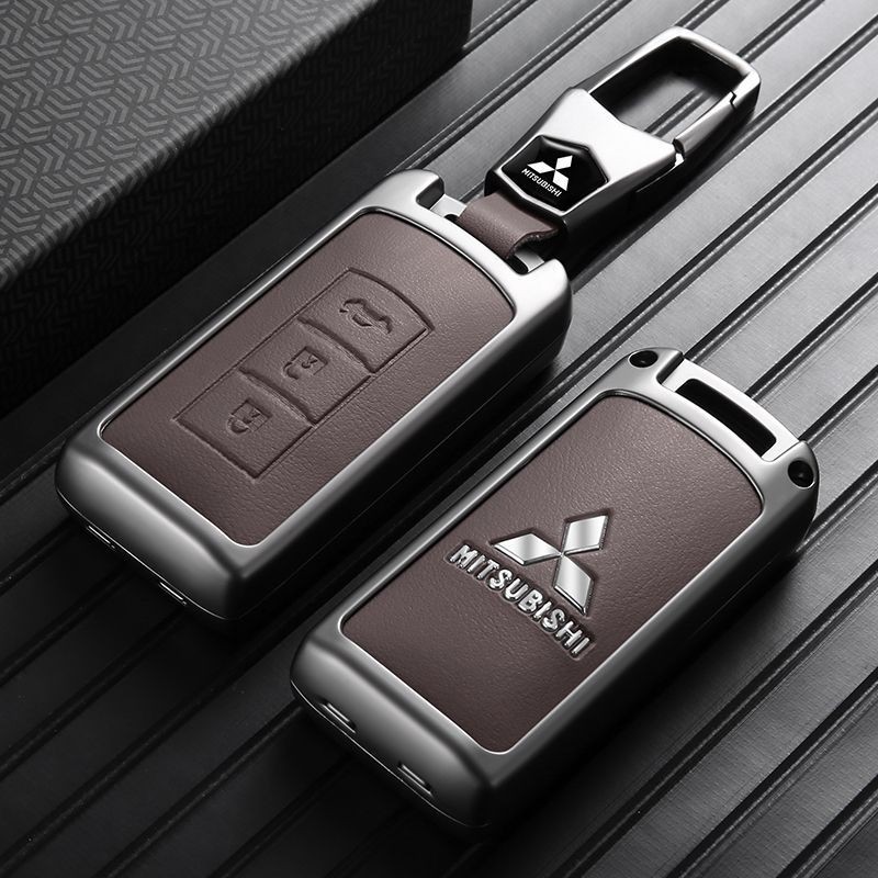 Leather Mitsubishi Car Key Cover Case Auto Key Shell for Mitsubishi ASX ...