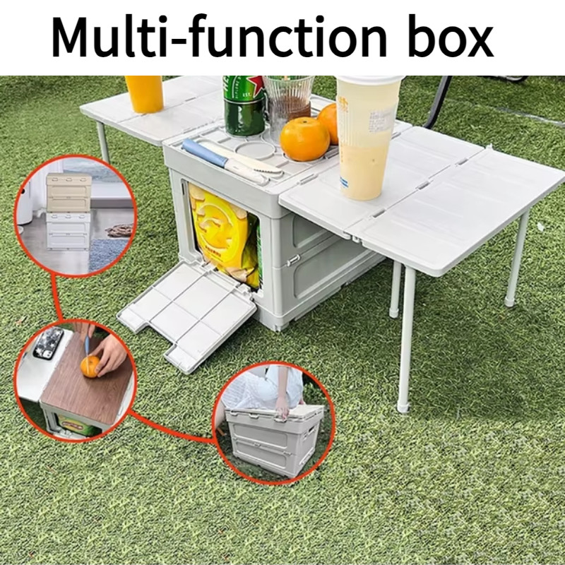 Multi-functional storage Folding Camping Table Outdoor Frame Table ...