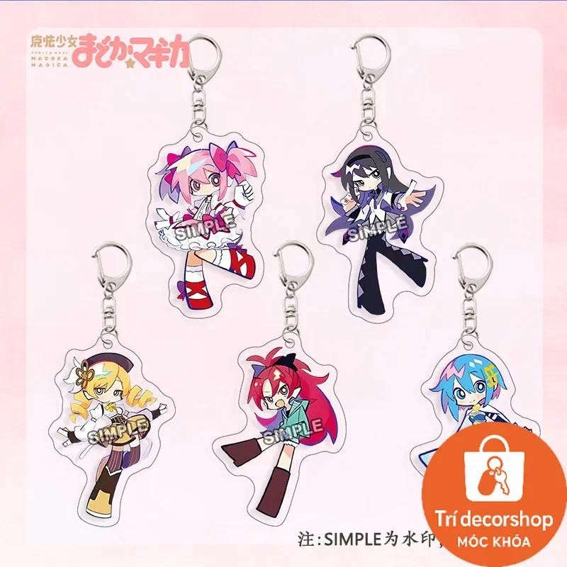 Kaname Madoka Keychain Akemi Homura Acrylic Key ChainPuella Magi Madoka ...