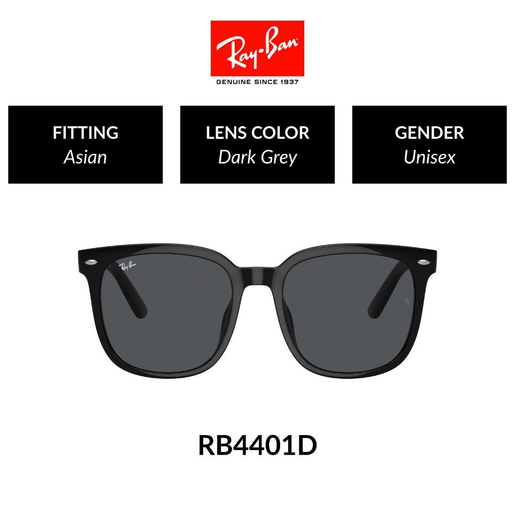小物 RayBan RB4401D 601/87 Ray-Ban RB4401D 601/87 DARK GREY| Unisex Sunglasses| Size 57mm