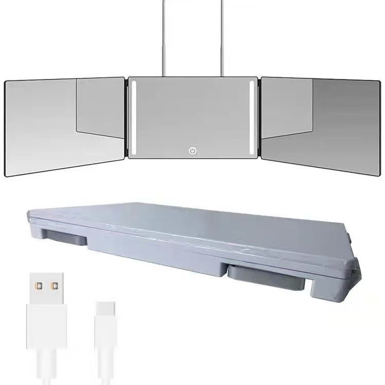 [SG stock] self cut mirror 360 mirror 3 way mirror Tri-fold Mirror Rear ...