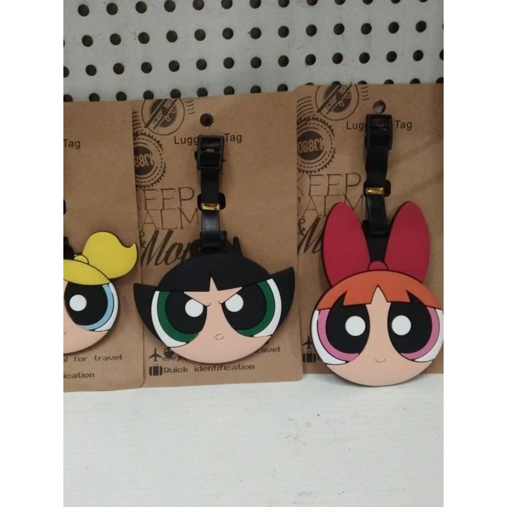 ZXCD Travel Essential Luggage Tag Cartoon Cute Powerpuff Girls Flower ...