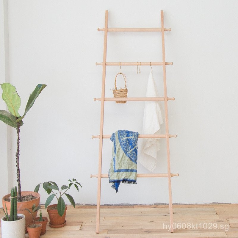 Ladder Solid Wood Room Small Apartment Bedroom Trapezoidal Wall-Mounted ...