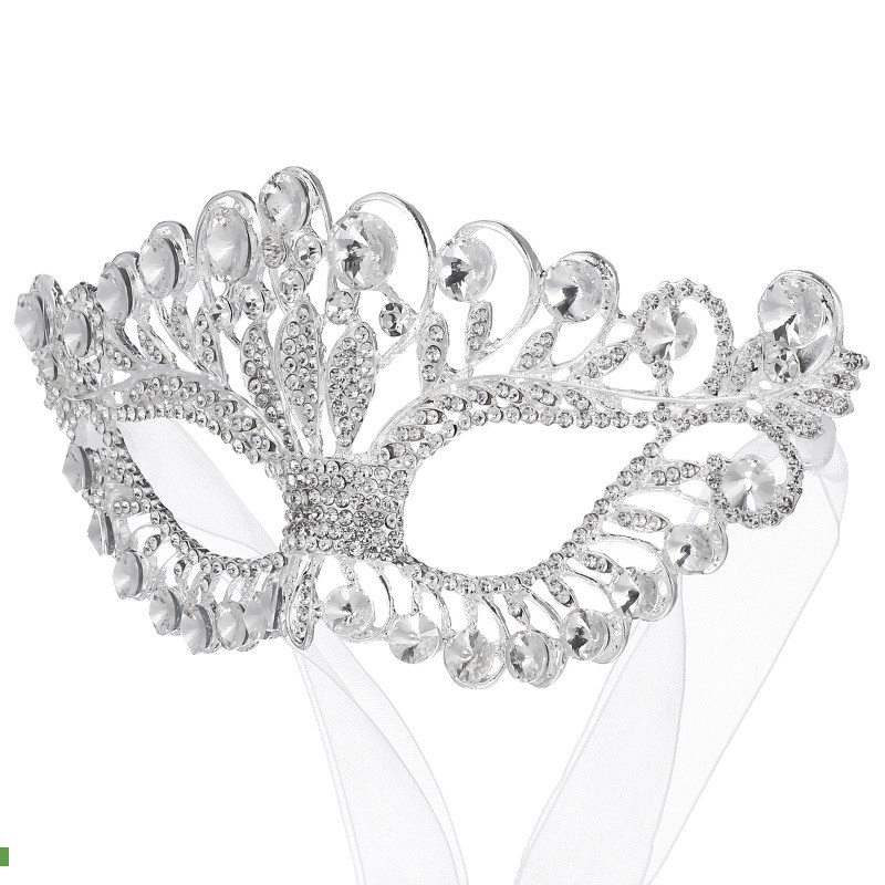 Luxury Elegant Diamond Rhinestone Mask Masquerade Party Crown Alloy ...