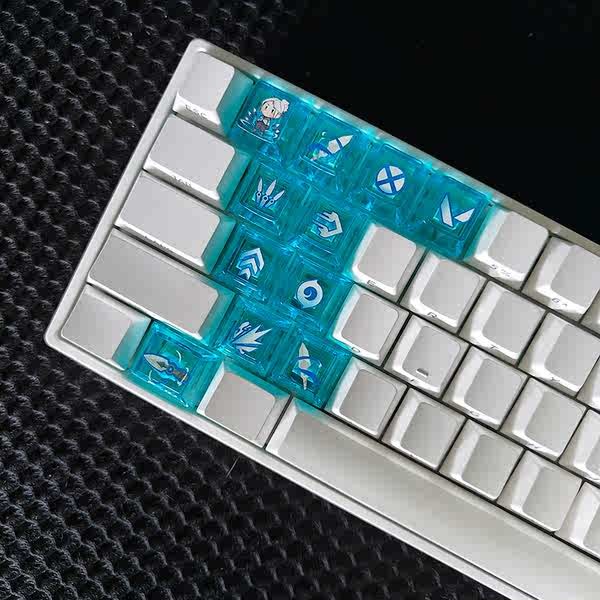 keycaps keycaps custom Fearless Contract Theme Transparent Keycap Tile ...