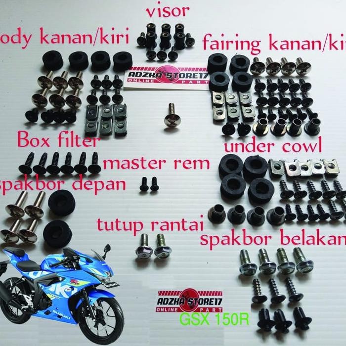 SUZUKI Full set body bolts GSX RSUZUKI/ bolts 150 bolts Complete GSX R ...