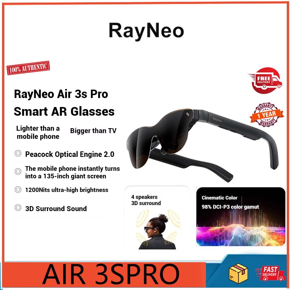 RayNeo Air 3s Pro Pocket TV Intelligent AR Glasses Optical Engine