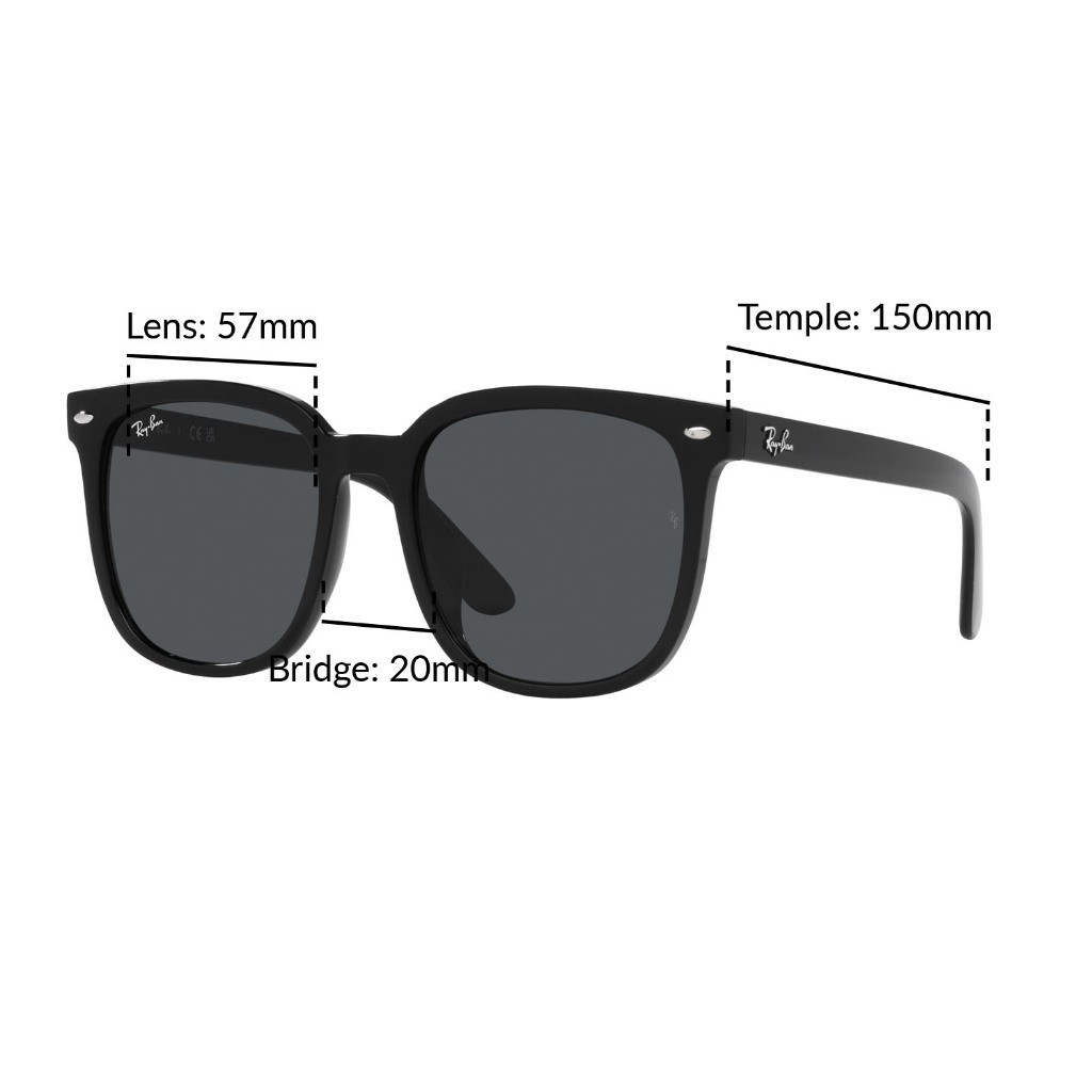 Ray-Ban RB4401D 601/87」 「ケース付き」 Ray-Ban RB4401D 601/87 DARK GREY| Unisex Sunglasses| Size 57mm